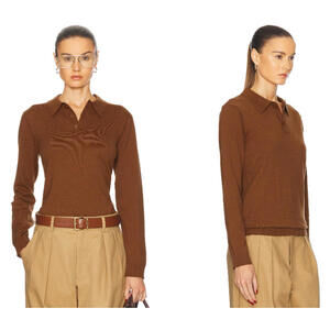 WAO Long Sleeve Knit Polo In Cocoa  size XL NWT $128msrp
